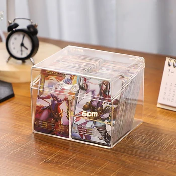Акрилни пощенски картички стикери кутия за съхранение правоъгълна кутия полупрозрачна кутия опаковъчна кутия прахоустойчива трайна силна кутия за съхранение на бижута
