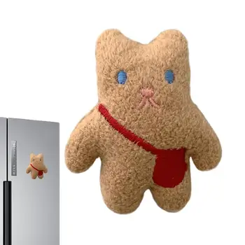 Прекрасен Decal сладък карикатура магнит хладилник стикер мечка хладилник стикер 3D плюшени стикери за кухня парти