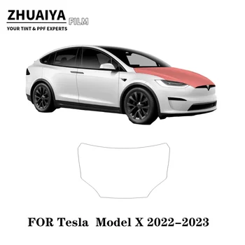 За Tesla Model X Full Hood PPF филм за защита на боята 8mil 2022 2023 2024 филм за каросерията на автомобила