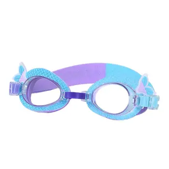 Нови водоустойчиви детски очила за плуване Сладки очила за плуване за деца Регулируема каишка силиконови анимационни огледални очила