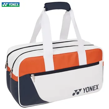 YONEX висококачествена издръжлива бадминтон ракета спортна чанта PU кожа мини турнир 2-3 парчета тенис ракета чанта Унисекс бяло
