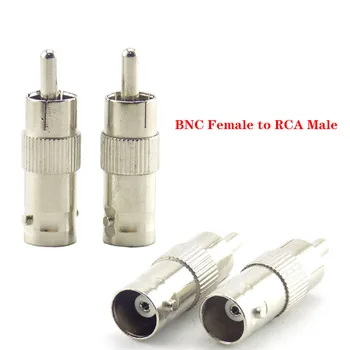 2/5/10Pcs BNC женски към RCA AV мъжки конектор RCA BNC сплитер щепсел адаптер за видеонаблюдение камера за видеонаблюдение