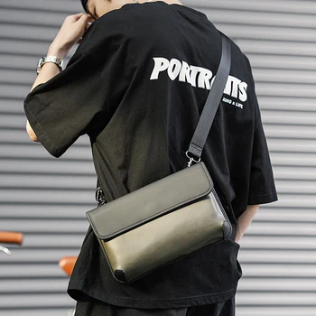 Xiao.p мода мъжки висококачествени Pu кожа гърдите чанта Satche чанта тенденция раница прилив мъжки чанта малка чанта единични чанти рамо чанти