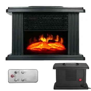 Нагревател за камина 1000W Електрически нагревател за печка с 3D пламък Домакински уреди за трапезария Учебна стая Игрална зала Всекидневна