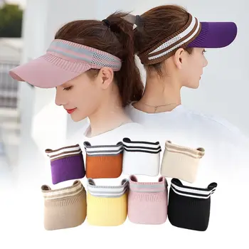 2023 Спортна празна шапка Шапки за слънце за жени Козирка шапка Голф тенис Бейзболни шапки за възрастни Външна шапка за бягане Регулируема