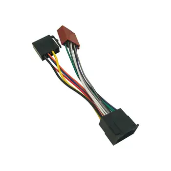 16pin Автомобилна стерео радио сбруя ISO щепсел Автоматичен адаптер окабеляване CD плейър модифицирани части опашка кабел