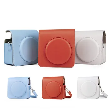 Нова мода ретро кожа плътен цвят защитен калъф за Fujifilm Instax площад SQ1 камера чанта високо качество случай чанти