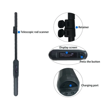 ear tag стик четец регулируема антена bluetooth-съвместима пръчка 134.2Khz HDX FDX-B USB животински ушна марка EID скенер за ферма
