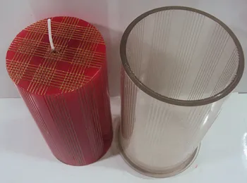 diy мухъл лесна дръжка Карирани шарени форми за свещи Височина 14,5 см диаметър 7 см безплатна доставка