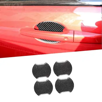 Въглеродни влакна външна дръжка на вратата Bowl Trim Cover Устойчив на надраскване Защитни стикери за Toyota за BMW универсален автомобил