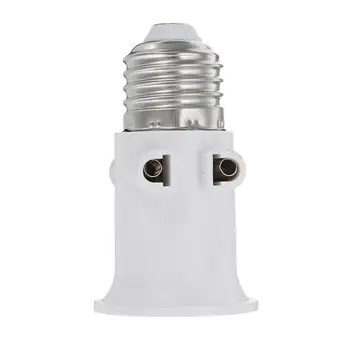 1pc E27 цокъл крушка лампа база конектор притежателя адаптер щепсел конвертор огнеупорни ЕС щепсел конектор крушка адаптер