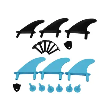 3x Тласкащи перки Плаж резервна подмяна Лесен за инсталиране софтборд консумативи Мек покрив сърф перки за изправи гребло дъски