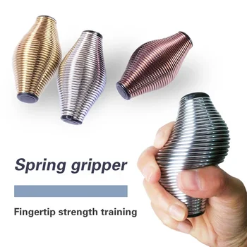 Metal Spring Grip Ball Hand Muscle Trainer Grip Strengthener Stress Relief Ball Anxiety Relief Toys Mini Rugby Balls