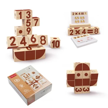 Детски образователни дървени играчки Магнитна азбука букви и цифри Магнитни блокове Играчки за деца