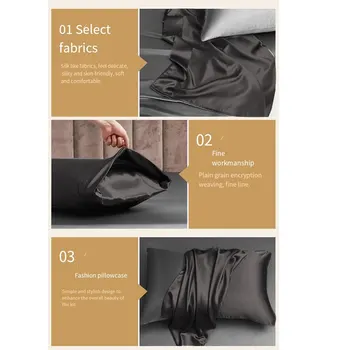 2pack лот Насладете се на Ultimate Luxury Луксозни и копринени калъфки за възглавници Екологичен полиестер