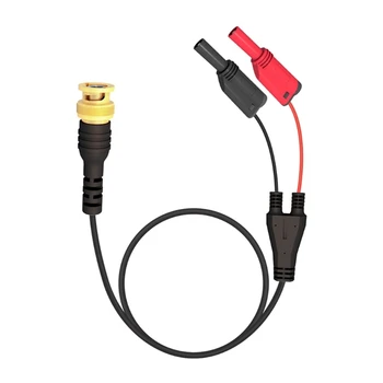 коаксиален кабел BNC мъжки към двойни- 4mm банан щепсел стифиране тест сонда за осцилоскоп 120cm кабел съпротивление 50Ω дропшип