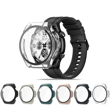 Hard Edge Shell Glass Screen Protector Film Smartwatch Frame Case For Haylou Watch R8 Protective Bumper Cover Smart Accessories