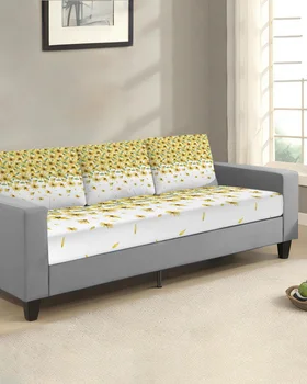 Жълти цветя маргаритка диван седалка покритие за хол еластичен диван възглавница покритие мебели протектор за дома