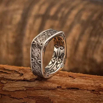 Irish Crazy Celtic Knot Square Vintage Ring Men\\\'s Fashion Punk Hip Hop Jewelry Gift Game of Thrones