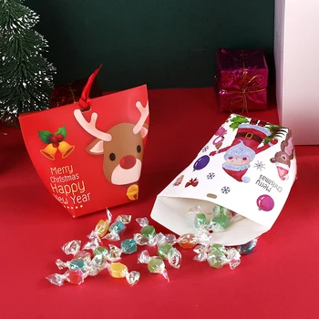 Весела Коледа бонбони кутия хартия Дядо Коледа лосове Коледа дърво опаковане опаковки шоколади бисквитки фестивал парти доставки