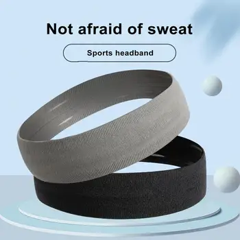 Sweat лента за коса високо еластична спортна лента за глава плътен цвят йога sweatband тренировка ленти за глава бягане джогинг спорт пот лента за глава