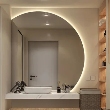 Washroom Fogless грим душ докосване баня огледало странна форма европейски Espejo Inteligente вътрешни консумативи