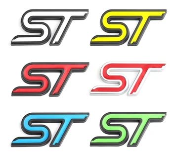3D стикер за кола ST емблема значка преден капак грил Decal за Ford ST лого фокус фиеста Ecosport 2009-2015 Mondeo Focus2 Focus3 MK2