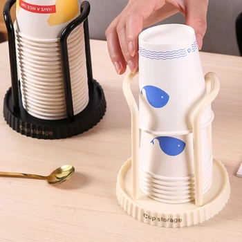 Кухненски държач за чаши за хартия за еднократна употреба Избор на чаши Многофункционален настолен шкаф за съхранение на чаши Домакински държач за чаши за кафе за дома