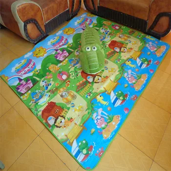 Домакинство Деца Crawling Мат Бебе сгъваеми шевове игра килим Детска стая карикатура голям размер килими Спалня татами площ килим