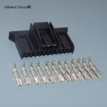 Shhworldsea 12 пинов пластмасов корпус щепсел 12p конектор за кабелен сноп 211 PC122S0017 211PC122S0017 с клемни щифтове