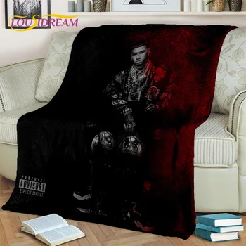 Хип-хоп певец безплатно Anuel AA рапърско одеяло, меко одеяло за домашна спалня легло диван пикник пътуване офис покритие одеяло деца