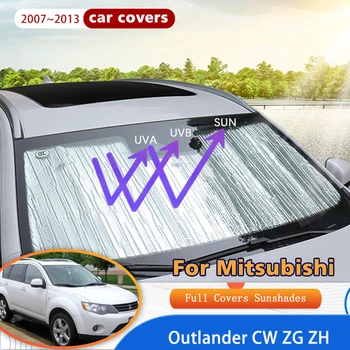 Car пълно покритие сенници за Mitsubishi Outlander CW ZG ZH 2007 ~ 2013 2009 Anti-UV слънцезащитен прозорец сенник покритие аксесоари