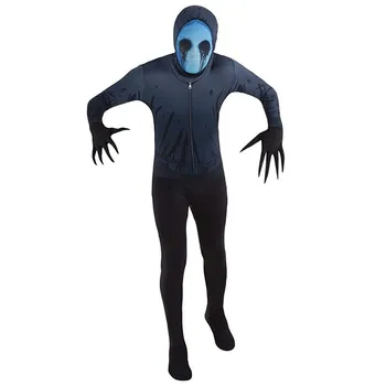 Halloween Cos Halloween Horror Skin-tight Garment Eyeless Jack One-piece Cosplay Costume Role-playing Costume