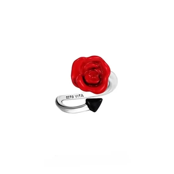 Любов само вечна серия пръстен отпадане лепило чиста червена роза персонализирани малки и уникален дизайн висок клас отворен пръстен аксесоари