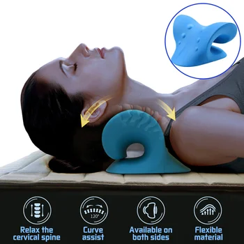  носилка за врата за облекчаване на болката, коректор на стойката Chiropractic възглавница подкрепа рамо релаксатор шийката на матката сцепление устройство TMJ болка