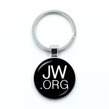 Нов JW.ORG ключодържател Свидетелите на Йехова JW висулка стъкло снимка Кабошон ключодържател кола ключодържател Бижута Подаръци