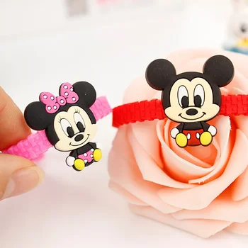 Disney Kawaii силиконова гривна Мики Маус Мини аниме аксесоари двойка гривна бижута за жени приятелка рожден ден подарък