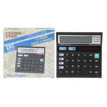 Голям LCD екран 12-цифрен калкулатор Настолни електронни калкулатори Домашен офис училище Инструмент за финансово счетоводство