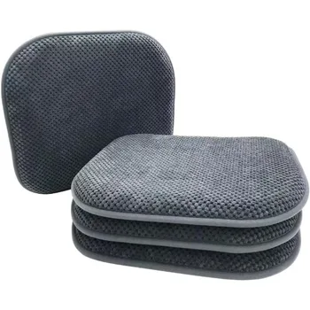 PAGGED сива пяна седалка възглавници кухненски столове подложки за трапезни столове без хлъзгане вътрешен двор седалка възглавници комплект от 4 миещи се U