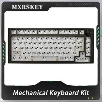 MXRSKEY Ck820 82 клавиша Механичен комплект за клавиатура Три режима безжичен 2.4g Bluetooth метален персонализиран ключодържател RGB подсветка геймър компютър