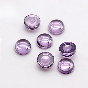 Висококачествен AAAAA скъпоценен камък 4mm--10mm кръгъл плосък обикновен лилав циркон DIY инкрустиран с различни орнаменти консумативи бижута Makin