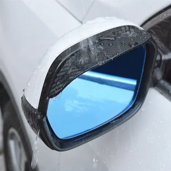 2Pcs кола огледало за обратно виждане дъжд вежди дъжд щит сняг охрана слънце козирка автоматично задно виждане сянка протектор дъждоустойчив остриета стикер