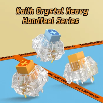Kailh Box Crystal Heavy Handfeel Keyboard Switch Механичен линеен тактилен Clicky 5Pins превключватели