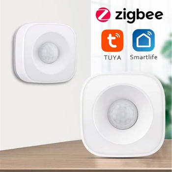 Tuya ZigBee Motion PIR сензор Инфрачервен алармен детектор Системата за сигурност на движението на човешкото тяло работи с Google Home Alexa SmartLife