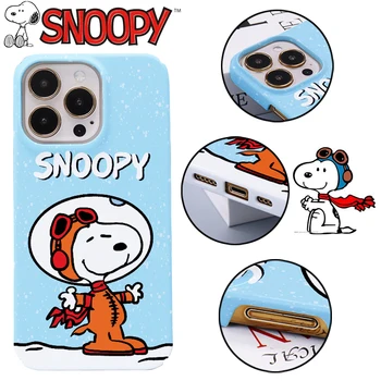 Snoopy астронавт твърд калъф за телефон за Iphone 14 13 12 11 Pro Max Plus X XS XR четиристранен шлифовъчен защитен корпус сладък заден капак