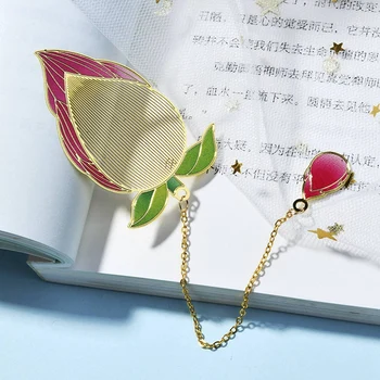 Creative Metal Color Painting Bookmark Китайски стил Hollow Out Brass Tassel Student Exquisite Gift Bookmark School Stationery