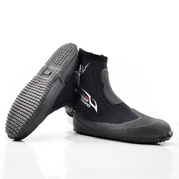 Вулканизирани обувки Водолазни ботуши 2бр/комплект 5мм Черно външно заместващо гмуркане с шнорхел XS-3XL Висок връх Неопрен