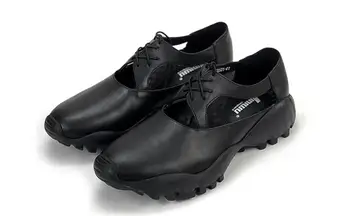 High top summer men shoes lace up black shoes for men handmaden естествена кожа мода корейски мъжки сандали