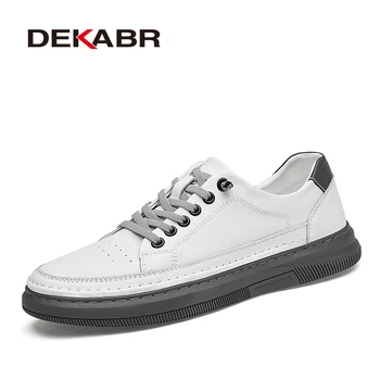 DEKABR Модни мъжки ежедневни обувки Леки обувки за шофиране от естествена кожа Дишащи мъжки обувки Ходене за мъже