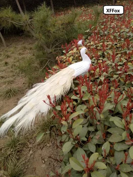 нов реален живот бял паун модел пяна &пера симулация красив паун птица подарък около 100cm xf0316